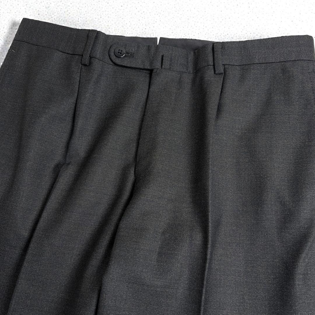 美品 ビームスエフ 最高級仕立て スーツ セットアップ チャコールグレー 46