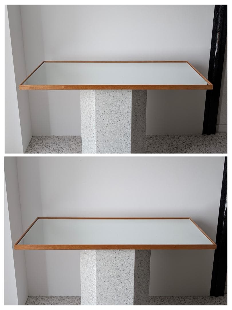 ビンテージ アノニマス ウッドフレーム ウォールミラー 立て掛け鏡 北欧 美品