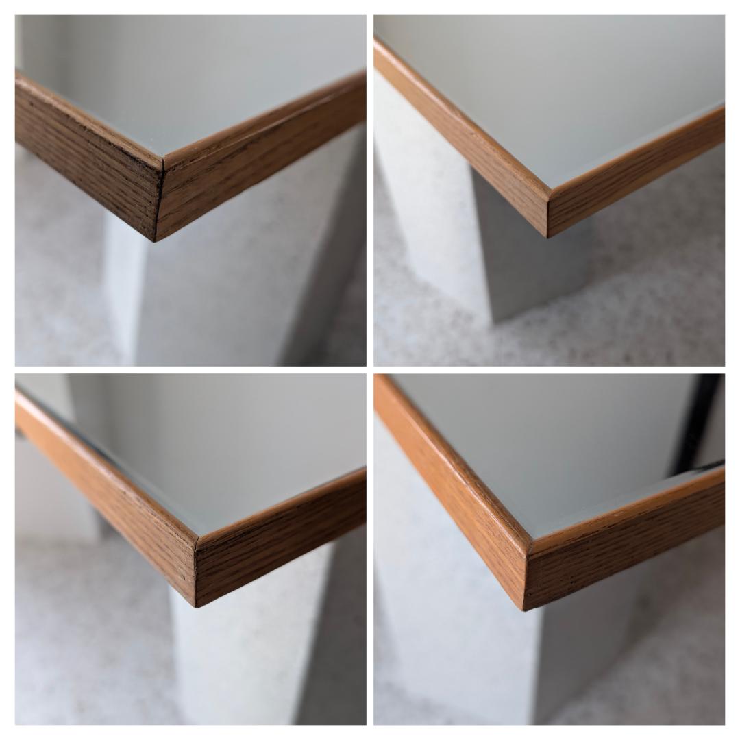 ビンテージ アノニマス ウッドフレーム ウォールミラー 立て掛け鏡 北欧 美品