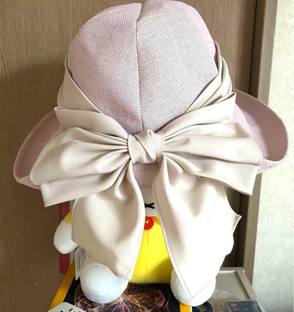 カシラ 帽子　夏　ピンク　リボン　未使用品