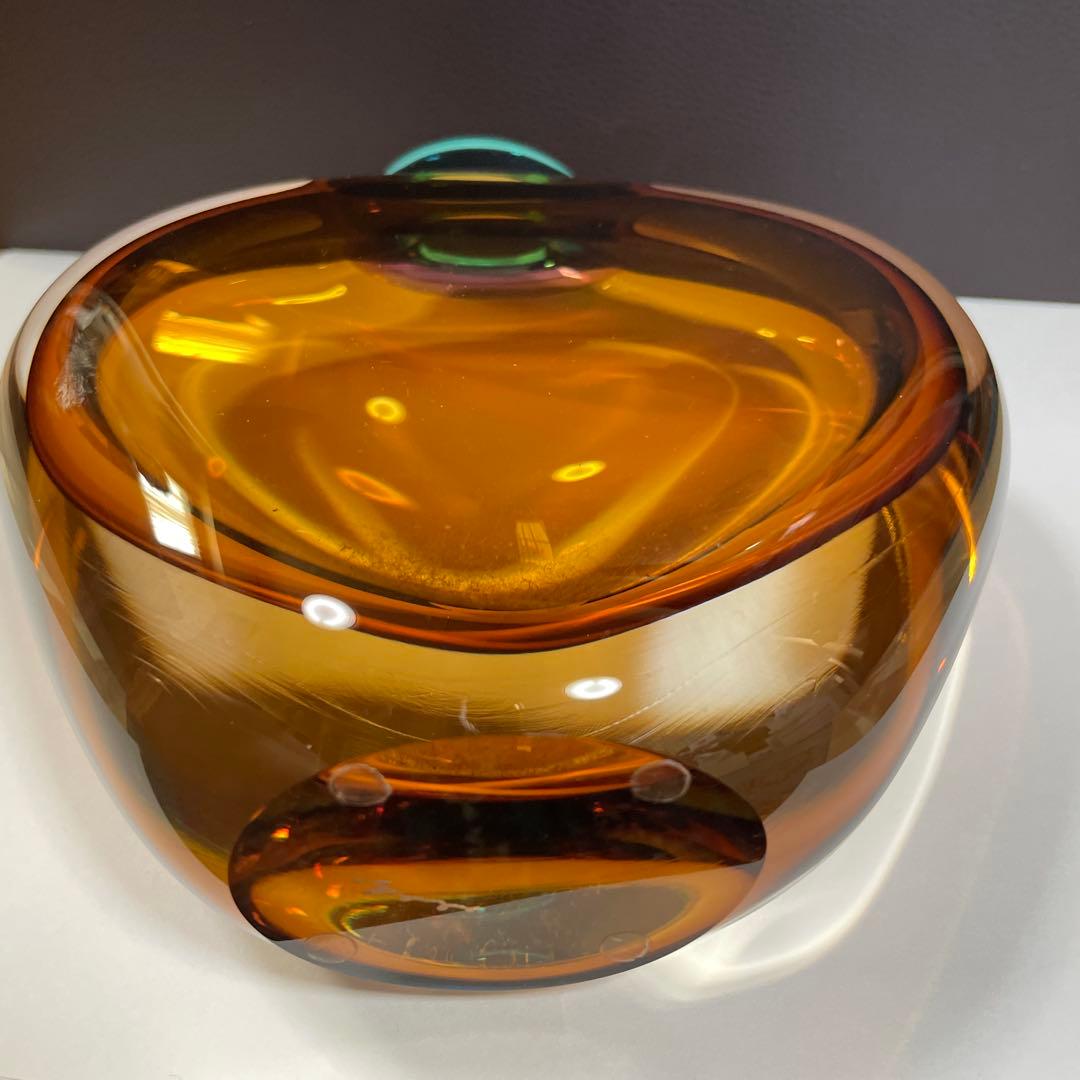 土屋章　ガラス工芸品　ガラス花瓶 一輪挿し