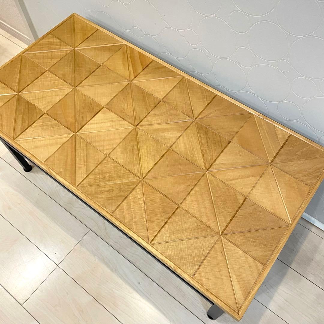 【美品】Kaleido センターテーブル KACT-90 天然木×アイアン