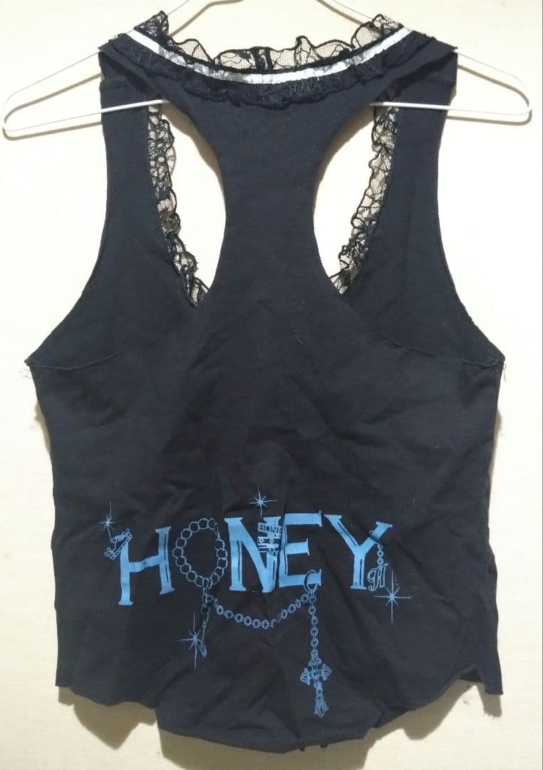 h.HONEY タンクトップ カットソーフリルベスト ゴスロリ