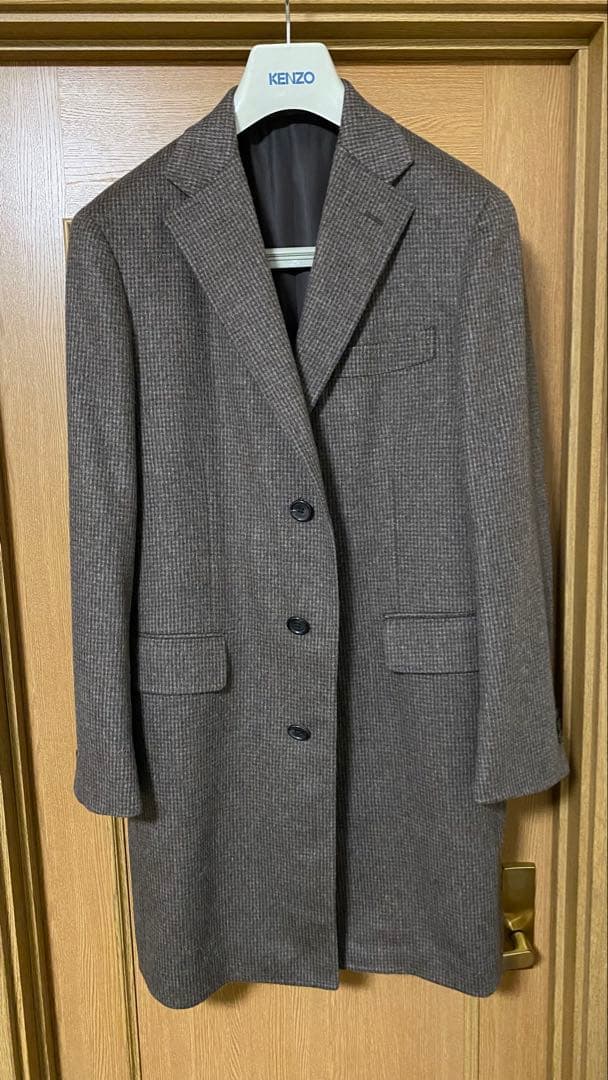 UNITED ARROWS チェスターコート ブラウン ハウンドトゥース