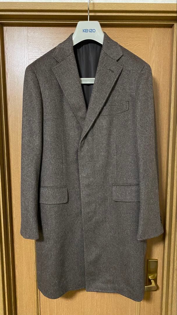 UNITED ARROWS チェスターコート ブラウン ハウンドトゥース