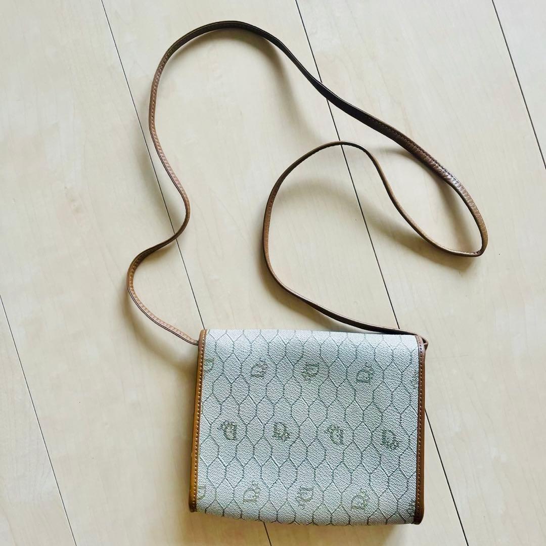 美品 クリスチャンディオール ショルダーバッグ ハニカム ロゴ総柄