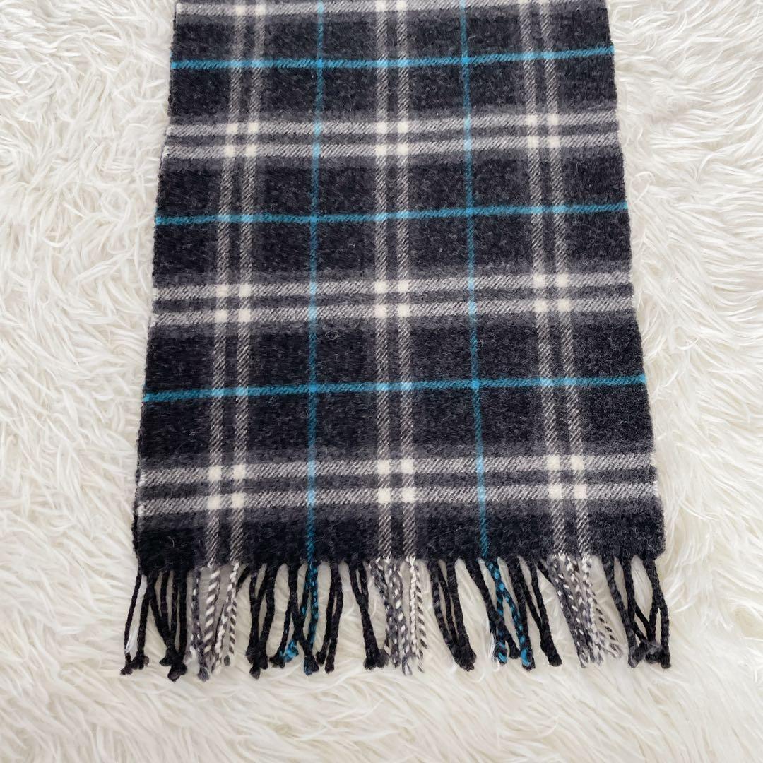 希少カラー✨【バーバリー】ウール100% マフラー チェック スコットランド製