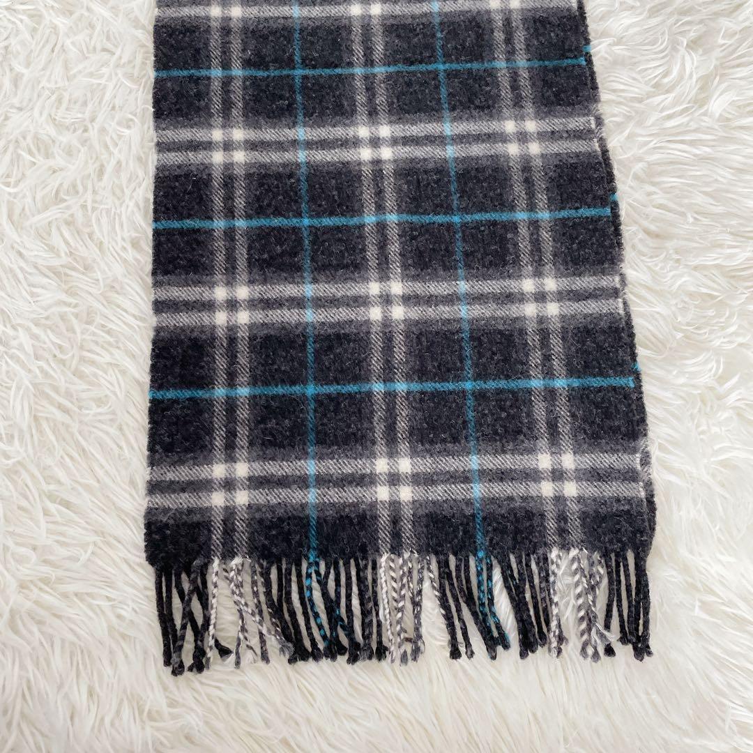 希少カラー✨【バーバリー】ウール100% マフラー チェック スコットランド製