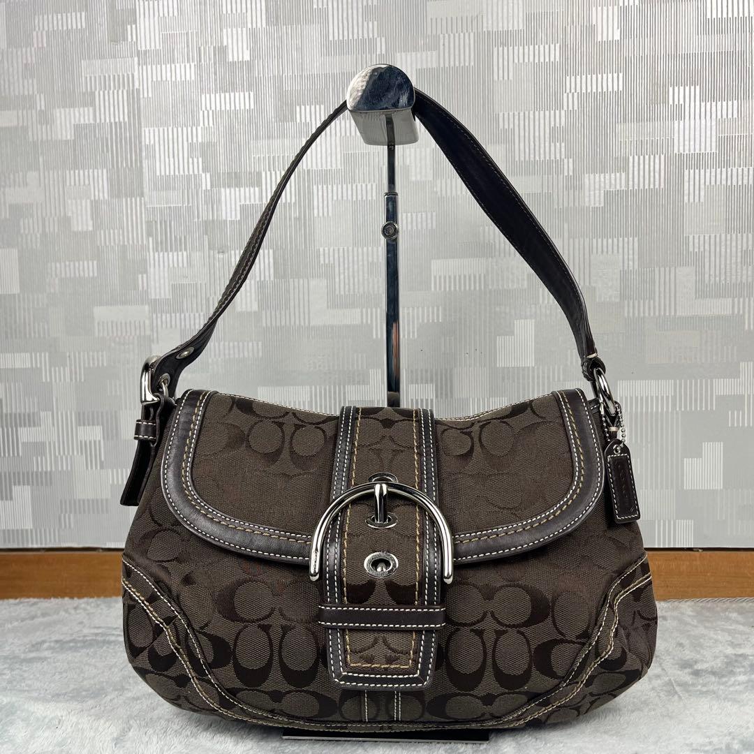 バッグ Vintage Coach Soho Brown Bag Signature
