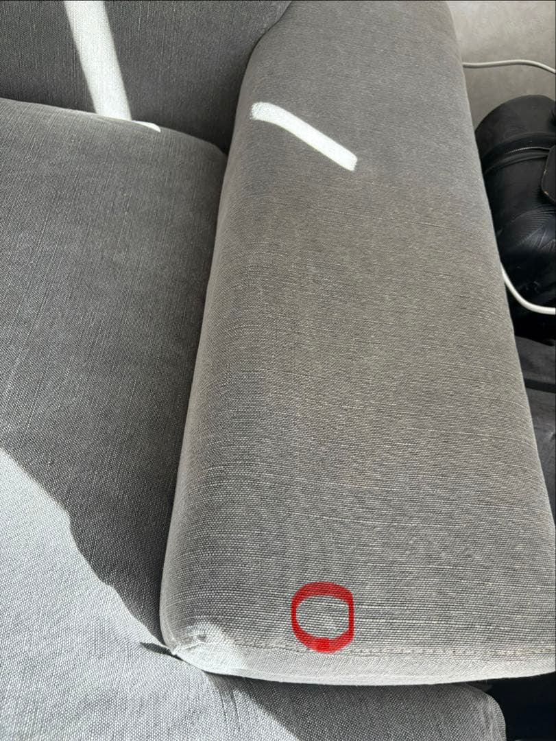 【直接取引のみ】MUTUKI グレー・2人掛けソファ 1.8m ※横浜市青葉区