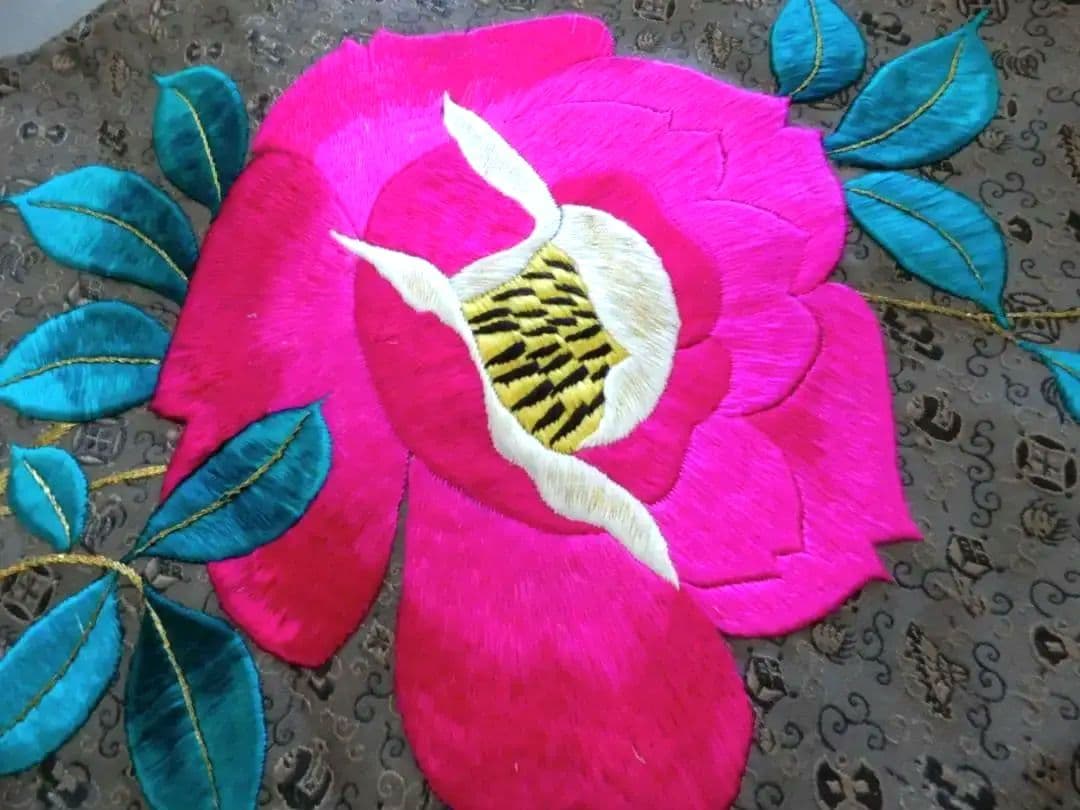 さ*ら様 正絹・アンティーク刺繡名古屋帯・バラの花・大正浪漫・薔薇