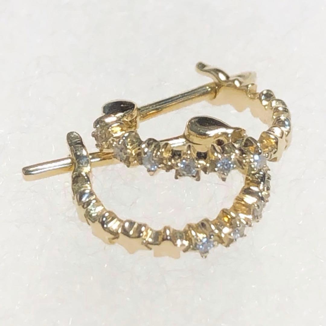 sowi★スターダスト・ダイヤモンド フープピアス(S)【K10YG】