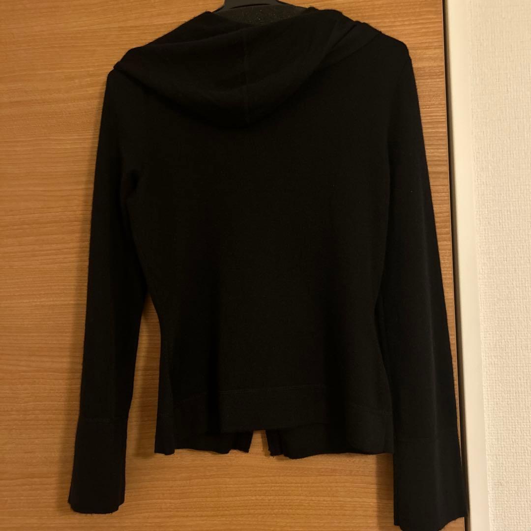 ゲリラお値下！美品！FOXEY フード付シルクとカシミア 女優パーカー