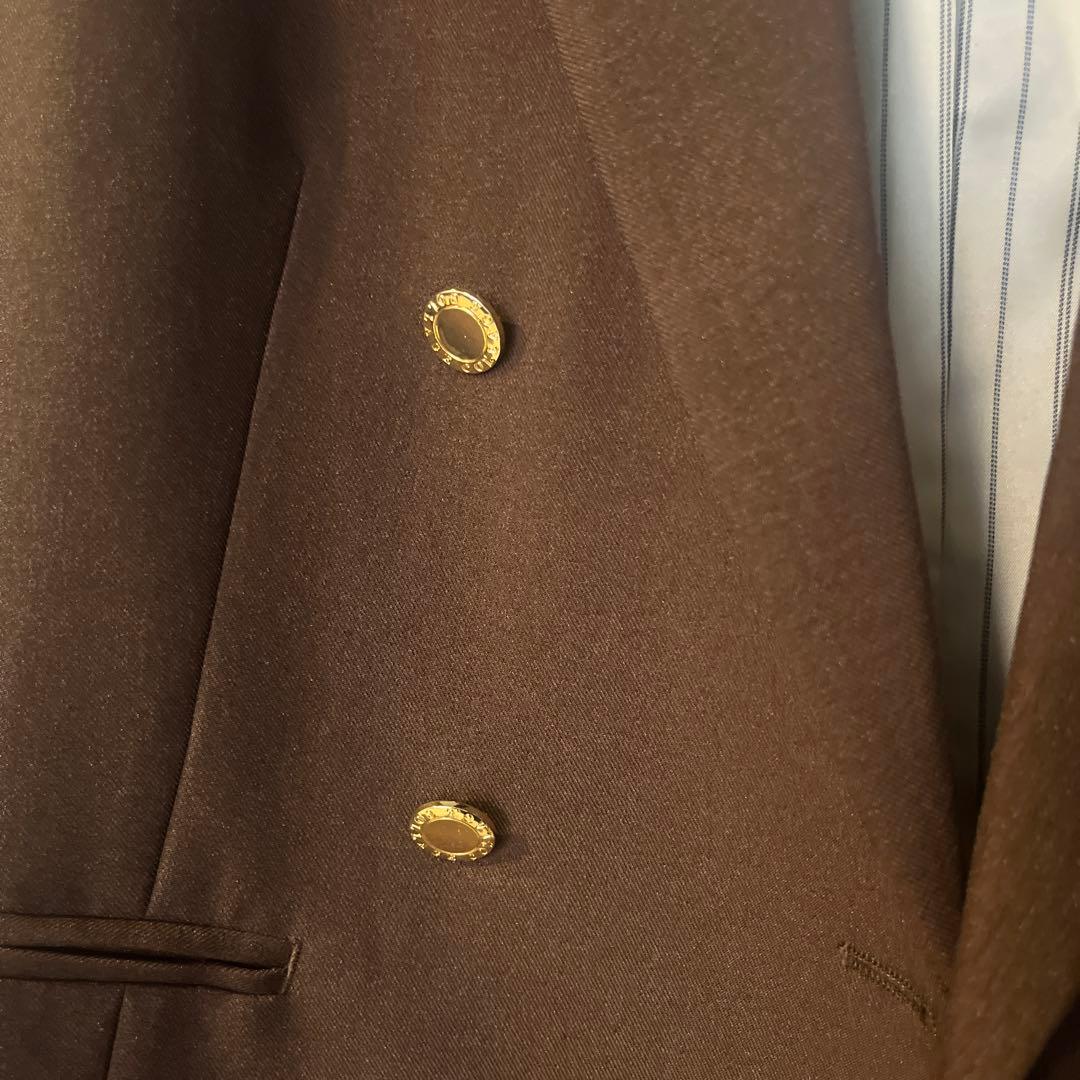 ウールライクダブルジャケット　ブラウン