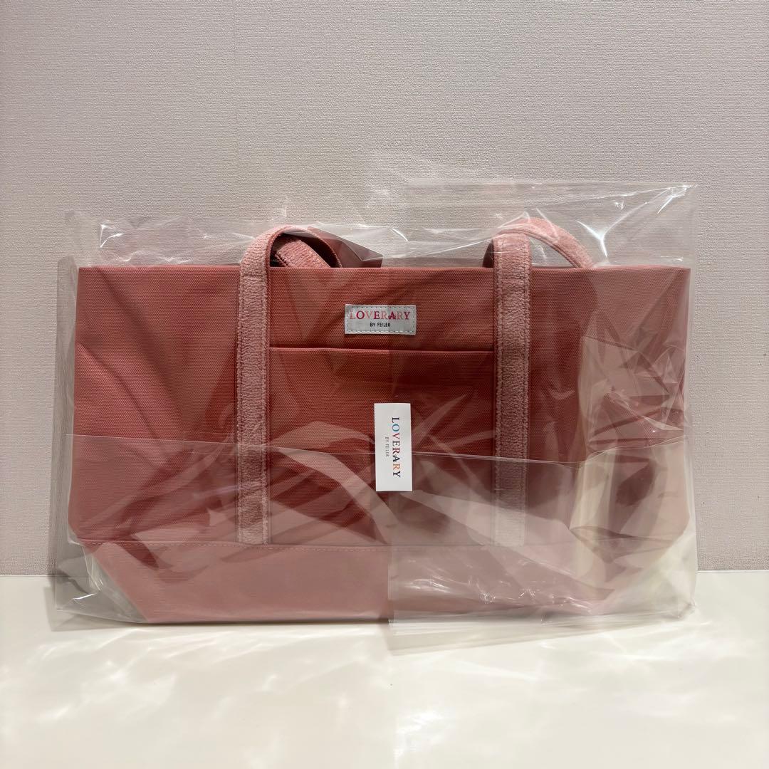 ラブラリー　フェイラー オールドテディ ワッペントートバッグ ピンク 大　LL