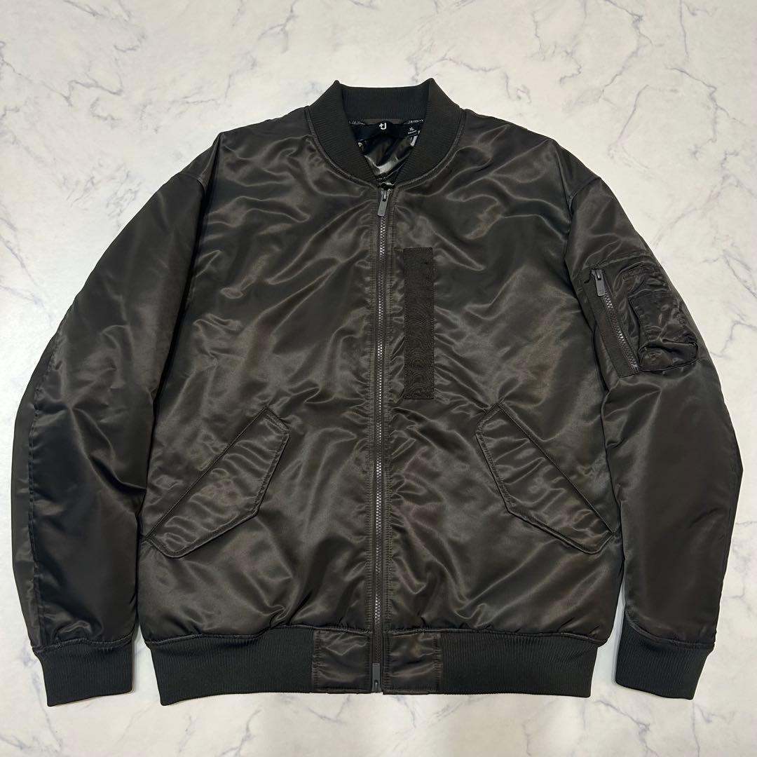 【大きいXL】ユニクロ ＋J ハイブリッドダウンオーバーサイズ MA-1 グレー