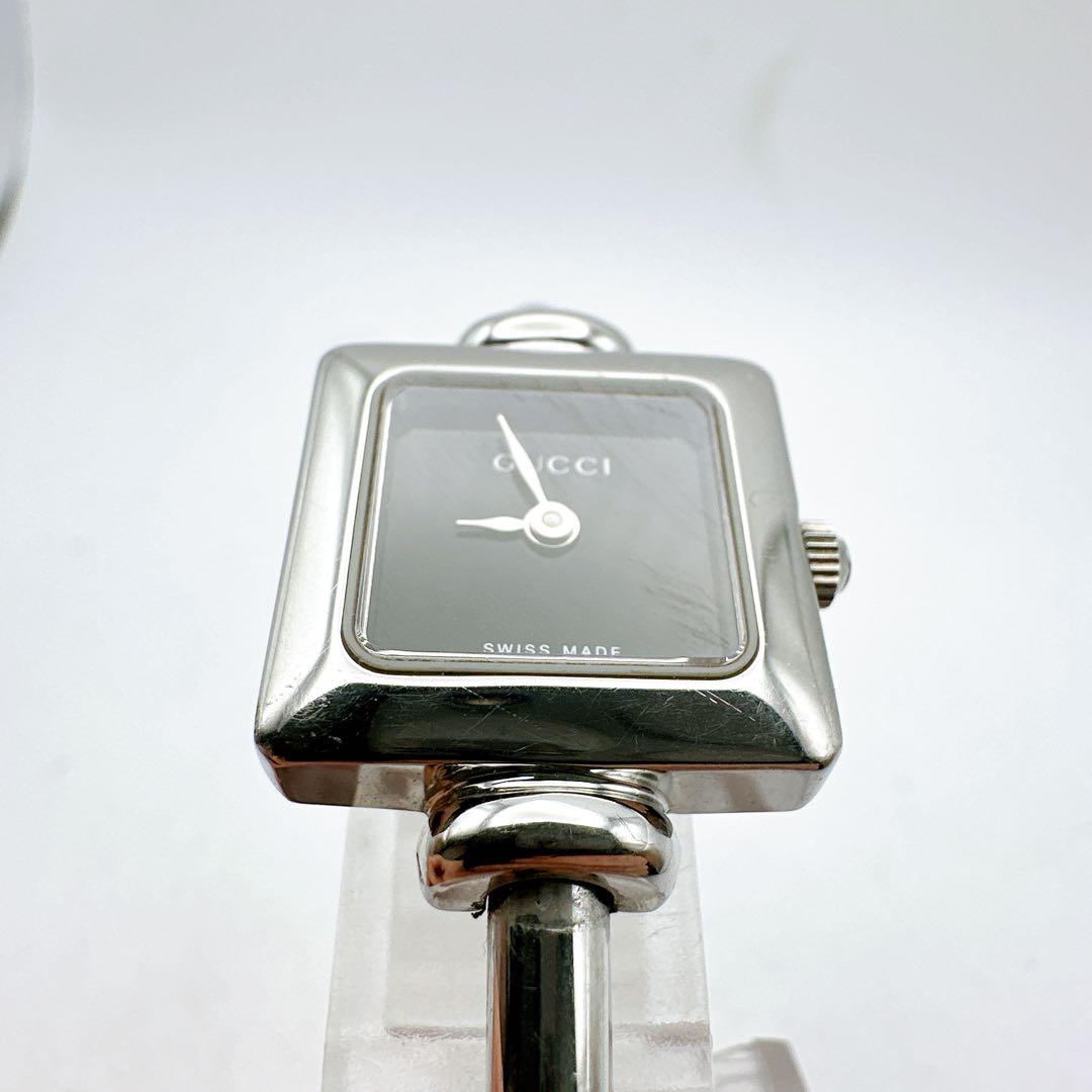美品 稼動 GUCCI グッチ レディース腕時計 1900L シルバー バングル