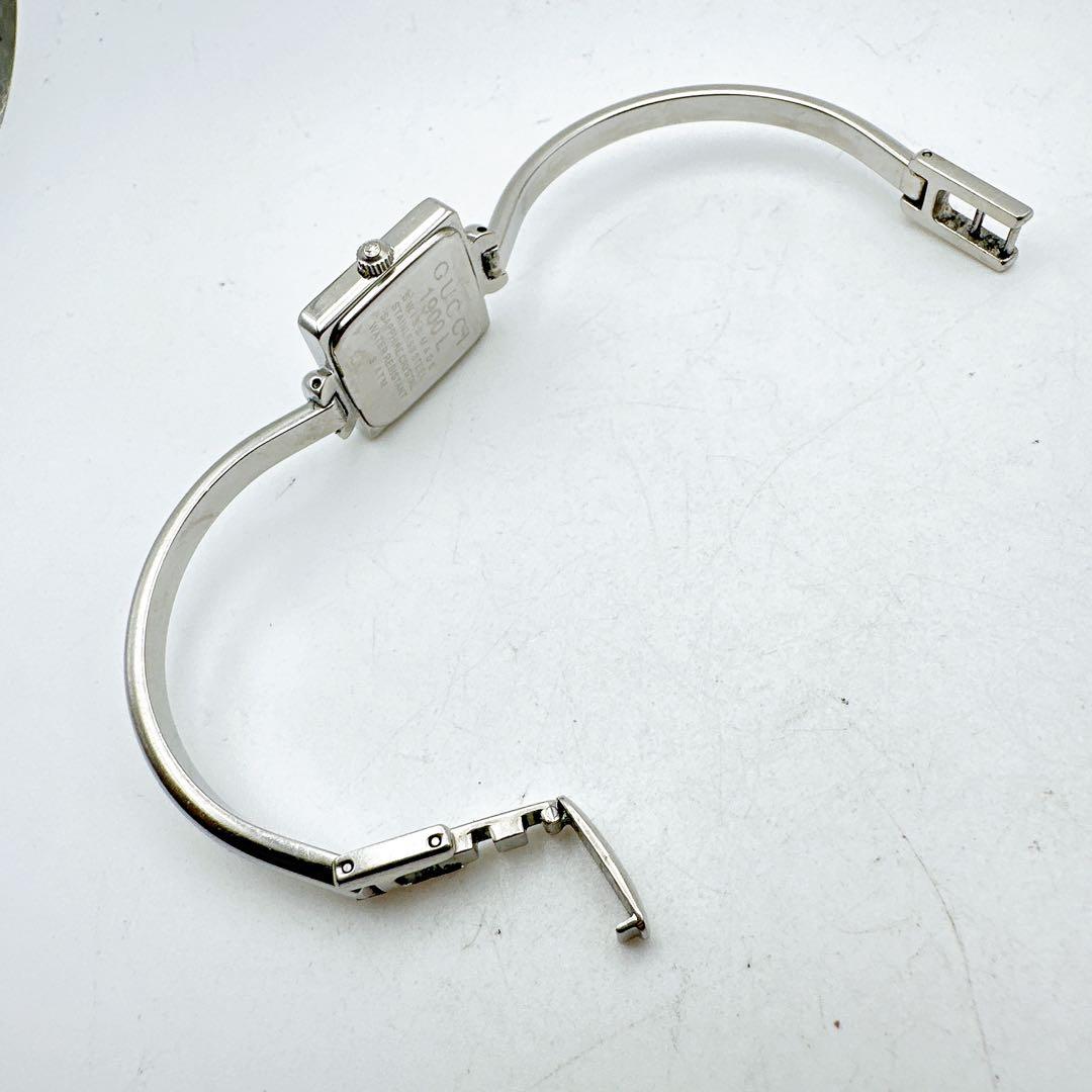 美品 稼動 GUCCI グッチ レディース腕時計 1900L シルバー バングル
