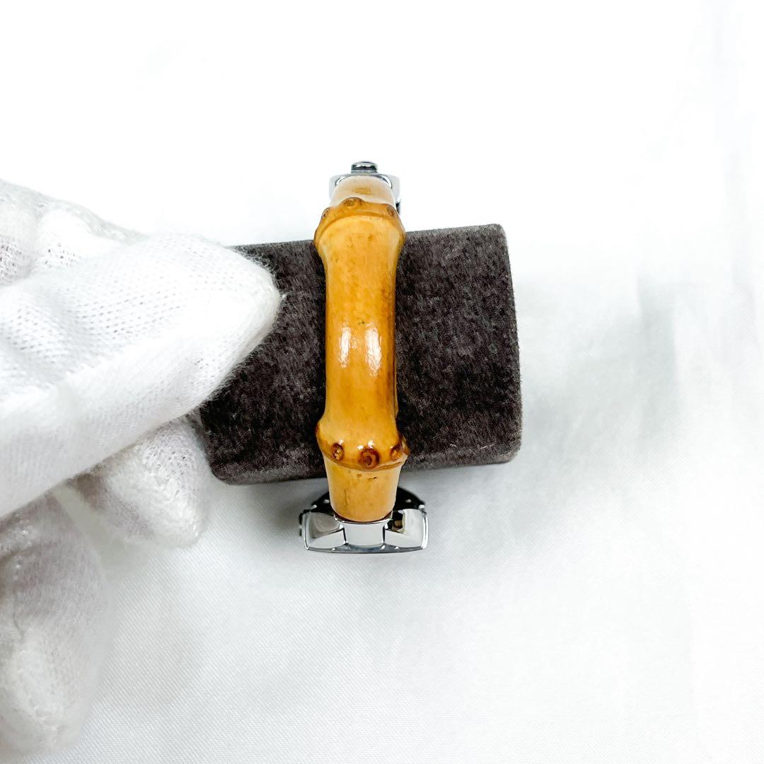 付属品完備 極美品 グッチ バンブー 腕時計 電池新品 可動品 6800L