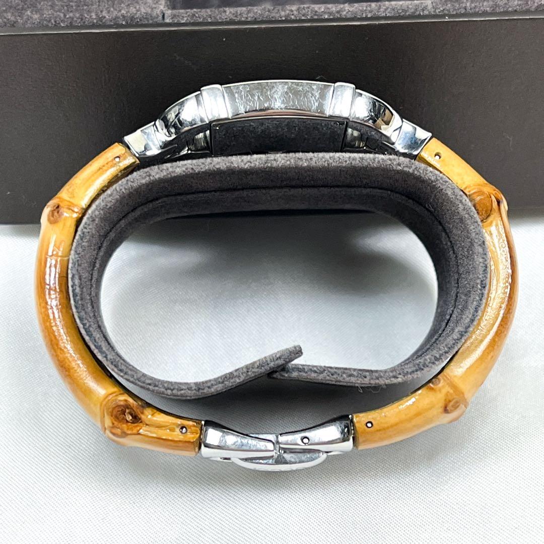 付属品完備 極美品 グッチ バンブー 腕時計 電池新品 可動品 6800L