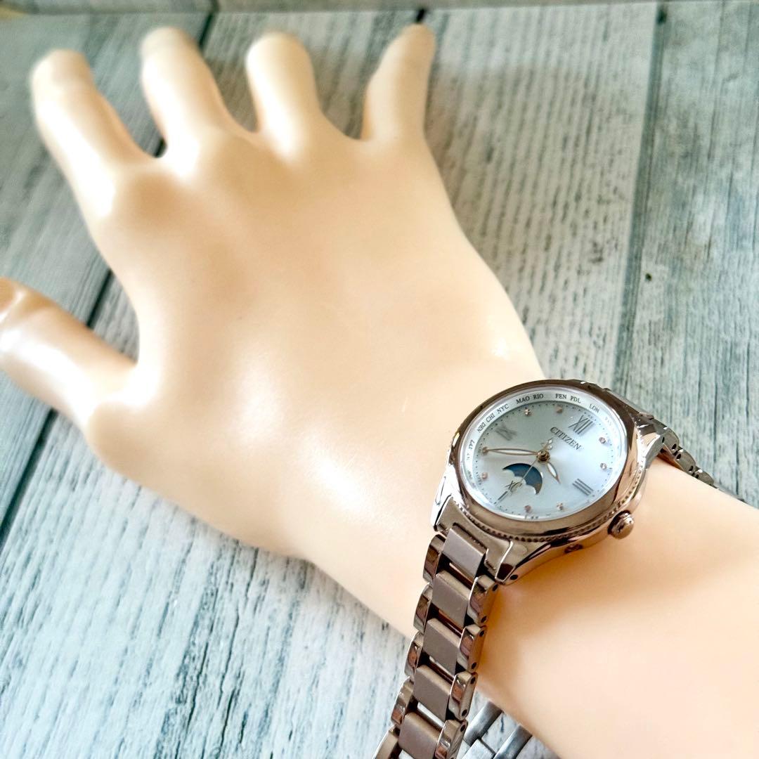 【希少】CITIZEN シチズン Xc 腕時計 電波 ソーラー ムーンフェイズ