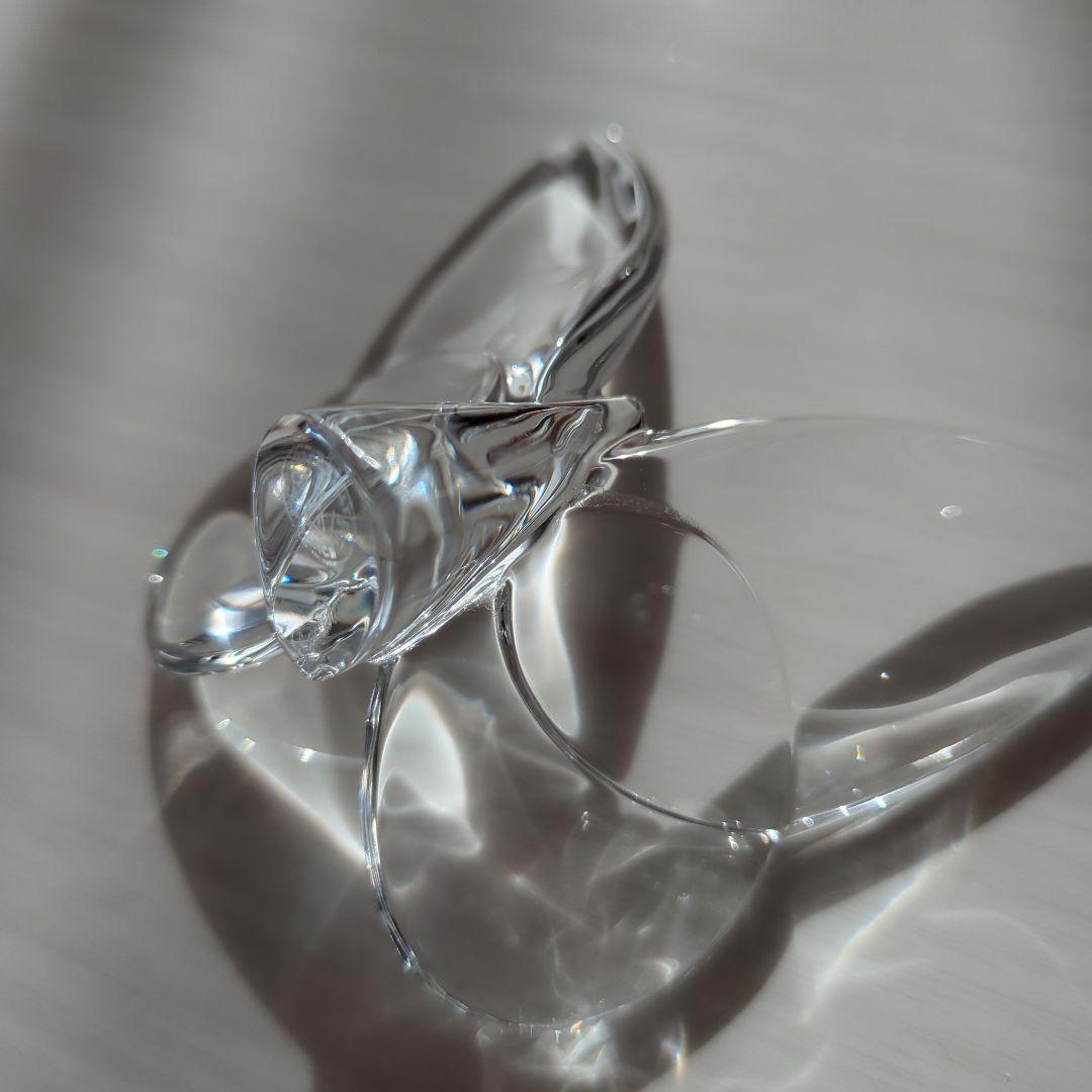 バカラ　ラッキーバタフライ　蝶々　クリア透明　置き物　オブジェ　インテリア　小物
