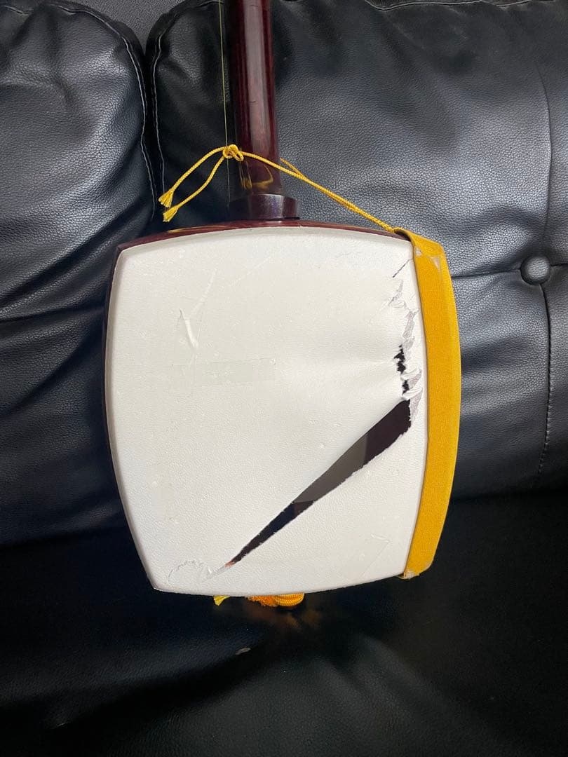 しんぞー三味線 紅木 1本溝 子持綾杉胴　東さわり　糸巻素六黒檀　付き