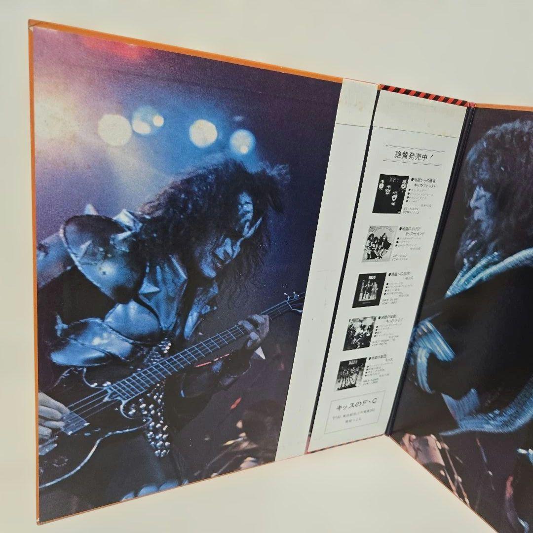 KISS/地獄のロックファイアー（LPレコード）※W帯,ポスター欠,ステッカー難