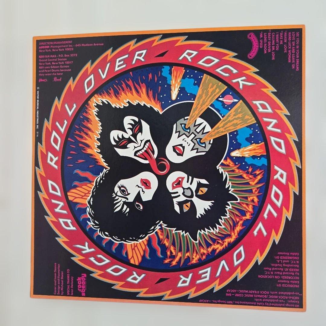 KISS/地獄のロックファイアー（LPレコード）※W帯,ポスター欠,ステッカー難