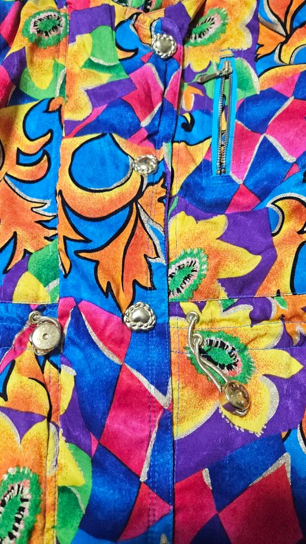 PHENIX 花柄 スキーウェア 上下セット 昭和レトロ レディース