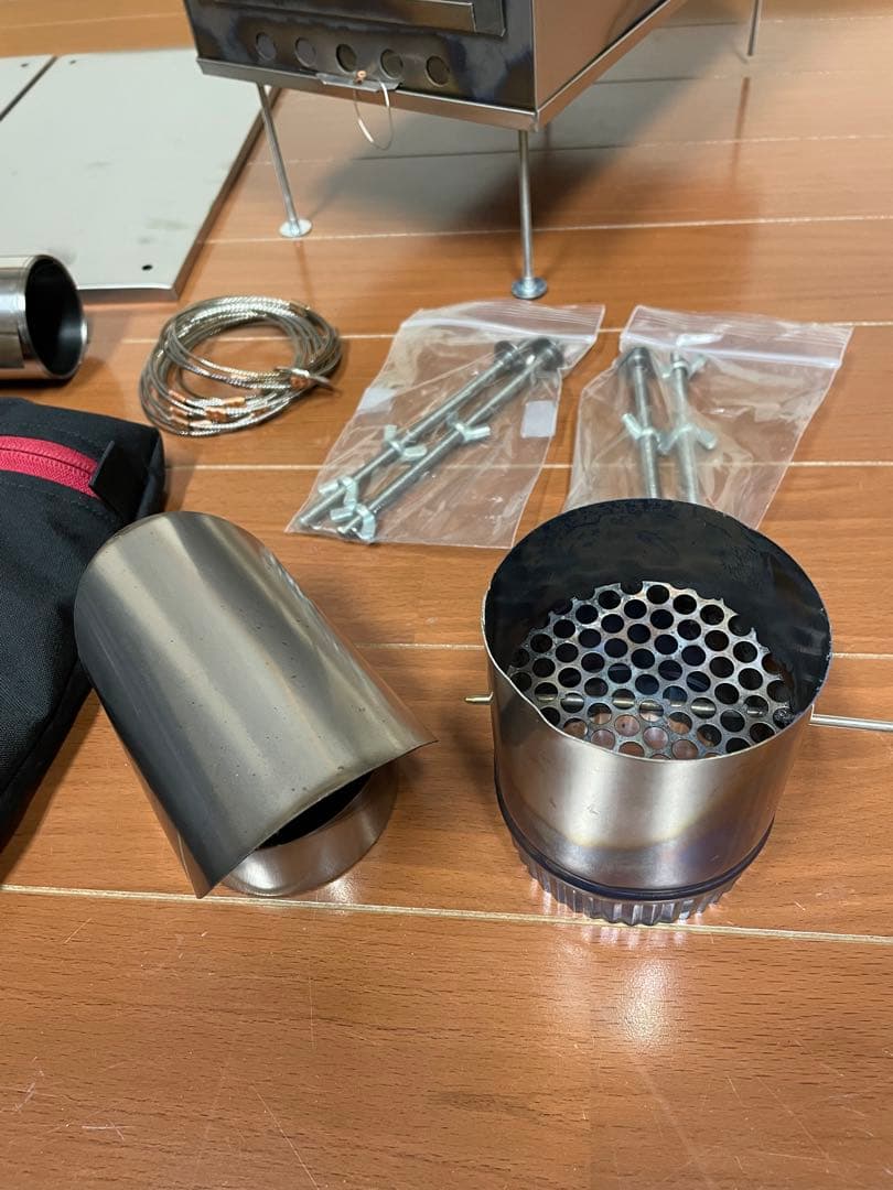 Seek outside ポータブルチタン薪ストーブL+オプション3種