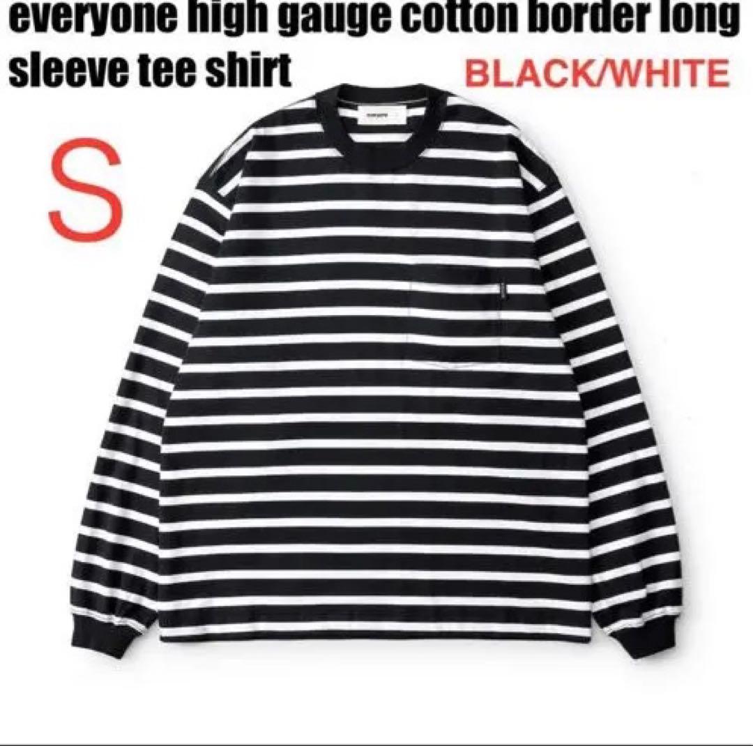 everyone border long sleeve tee S 新品
