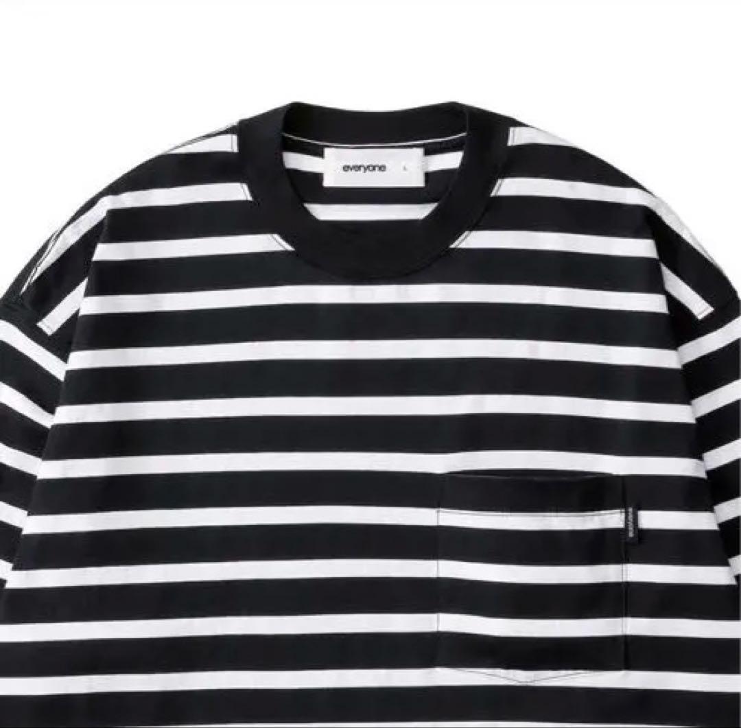 everyone border long sleeve tee S 新品