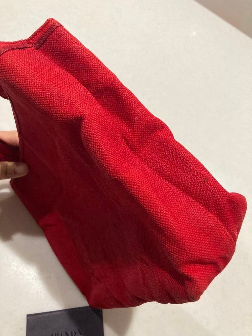 PRADA レッド トートバッグ 認証カード付き