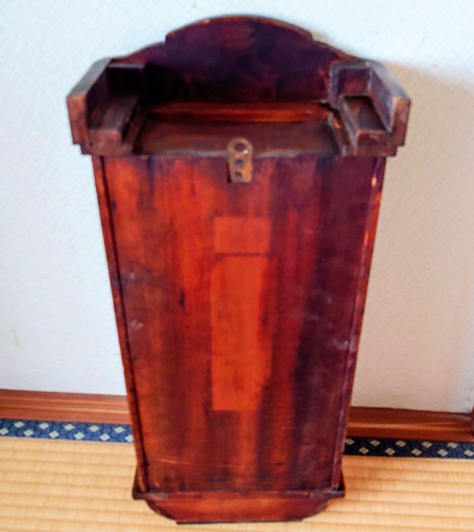 〈完動・美品〉浦時計製作所　欅造りスリゲル宮型ゼンマイ振り子時計　古時計