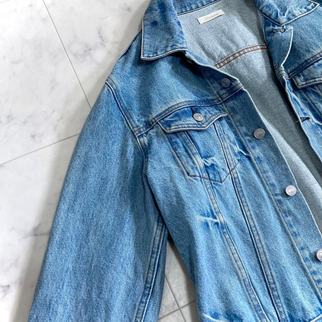 ラウンジドレス 23SS デニムジャケット オーバーサイズ ライトブルー