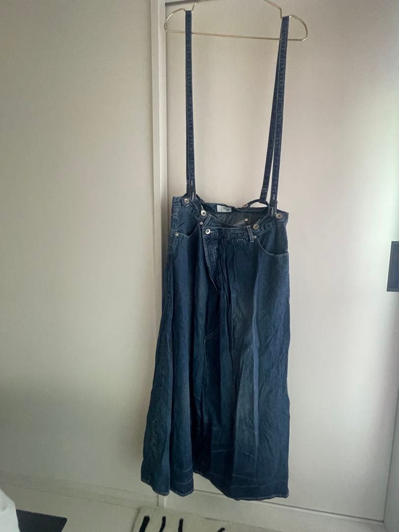 antiqua ヴィンテージデニムスカート サロペット