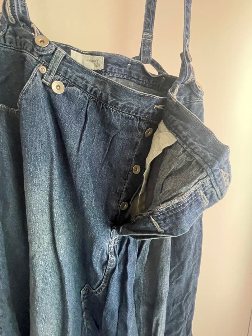 antiqua ヴィンテージデニムスカート サロペット