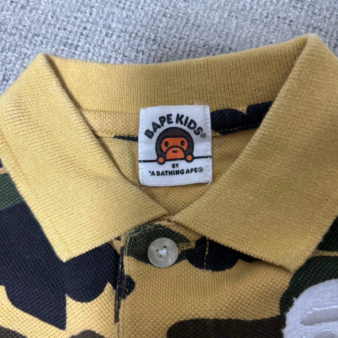 BAPEKIDS 迷彩柄ポロシャツとデニムショーツセット90cm正規品
