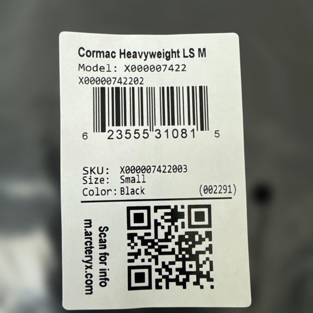 Arc'teryx Cormac Heavyweight LSメンズブラック S