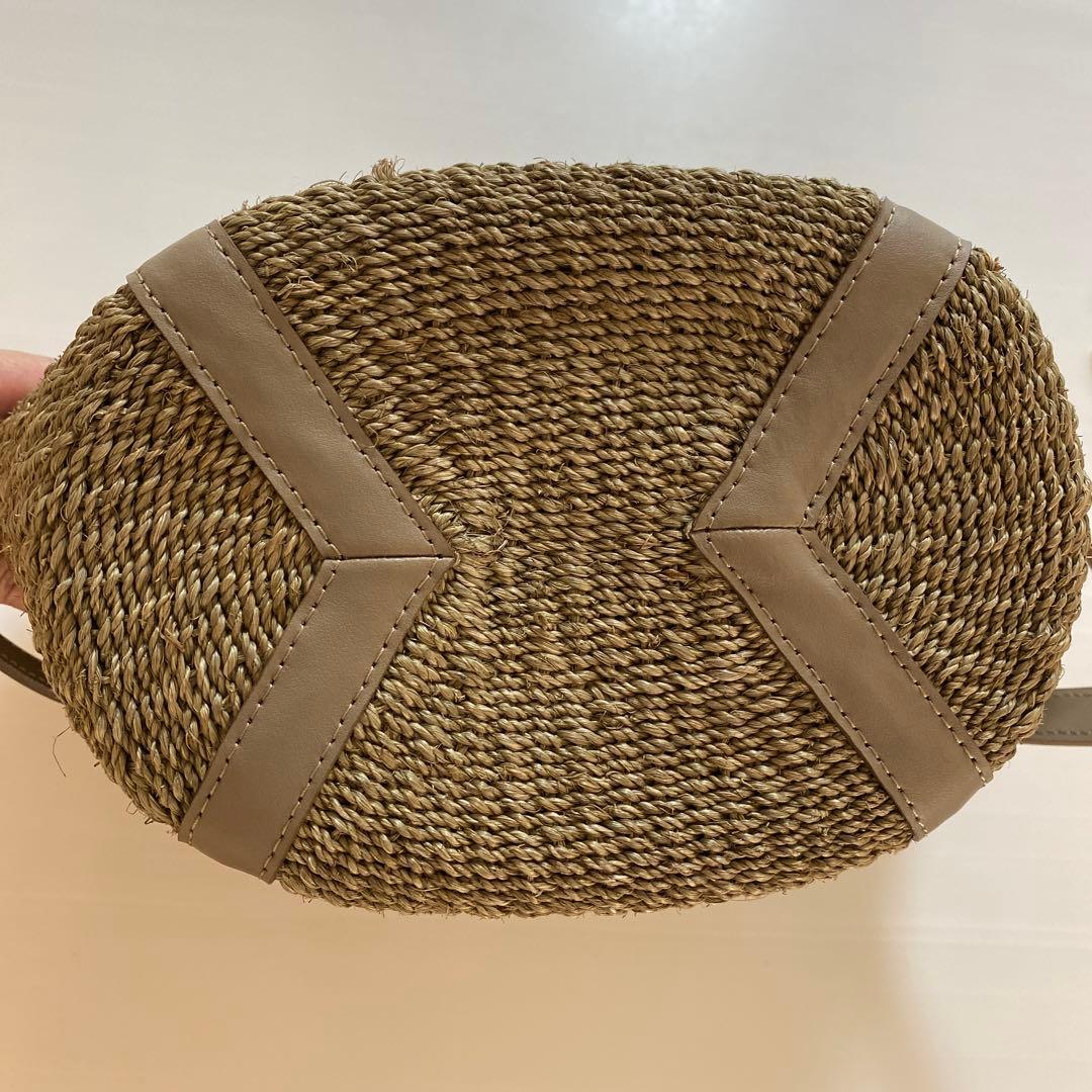 新品未使用　ヴィオラドーロ　レザーポケットかごバッグ (エコバッグ付き)