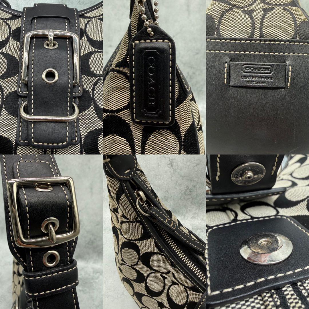 COACH コーチ ワンショルダーバッグ キャンバス ホーボー 肩掛け ソーホー