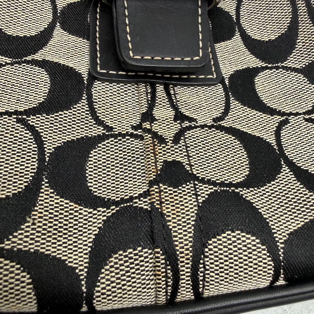 COACH コーチ ワンショルダーバッグ キャンバス ホーボー 肩掛け ソーホー