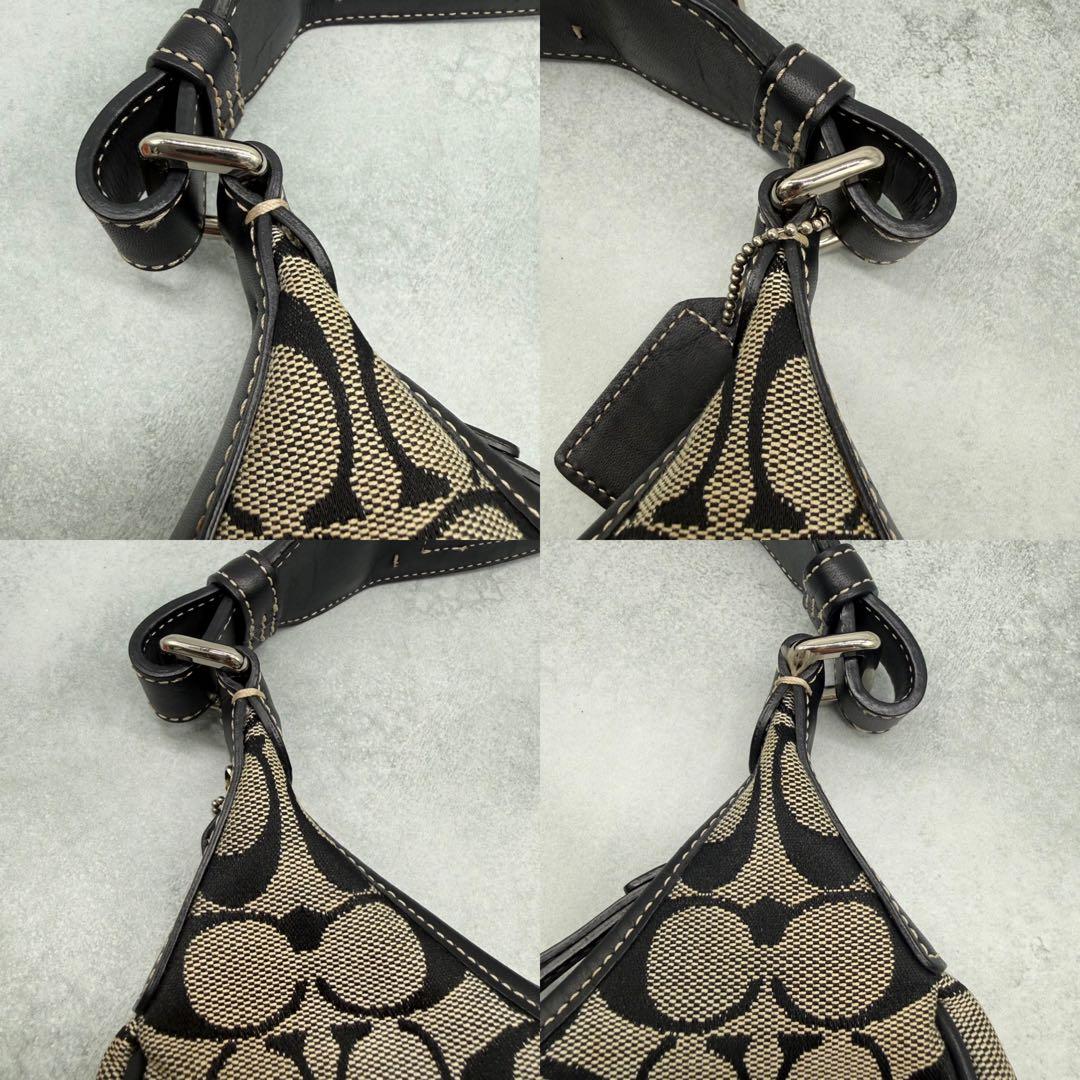 COACH コーチ ワンショルダーバッグ キャンバス ホーボー 肩掛け ソーホー