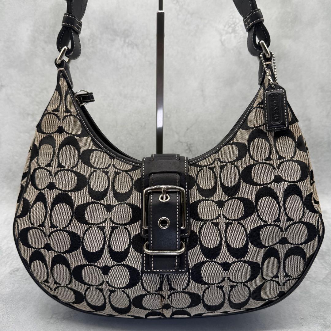 COACH コーチ ワンショルダーバッグ キャンバス ホーボー 肩掛け ソーホー