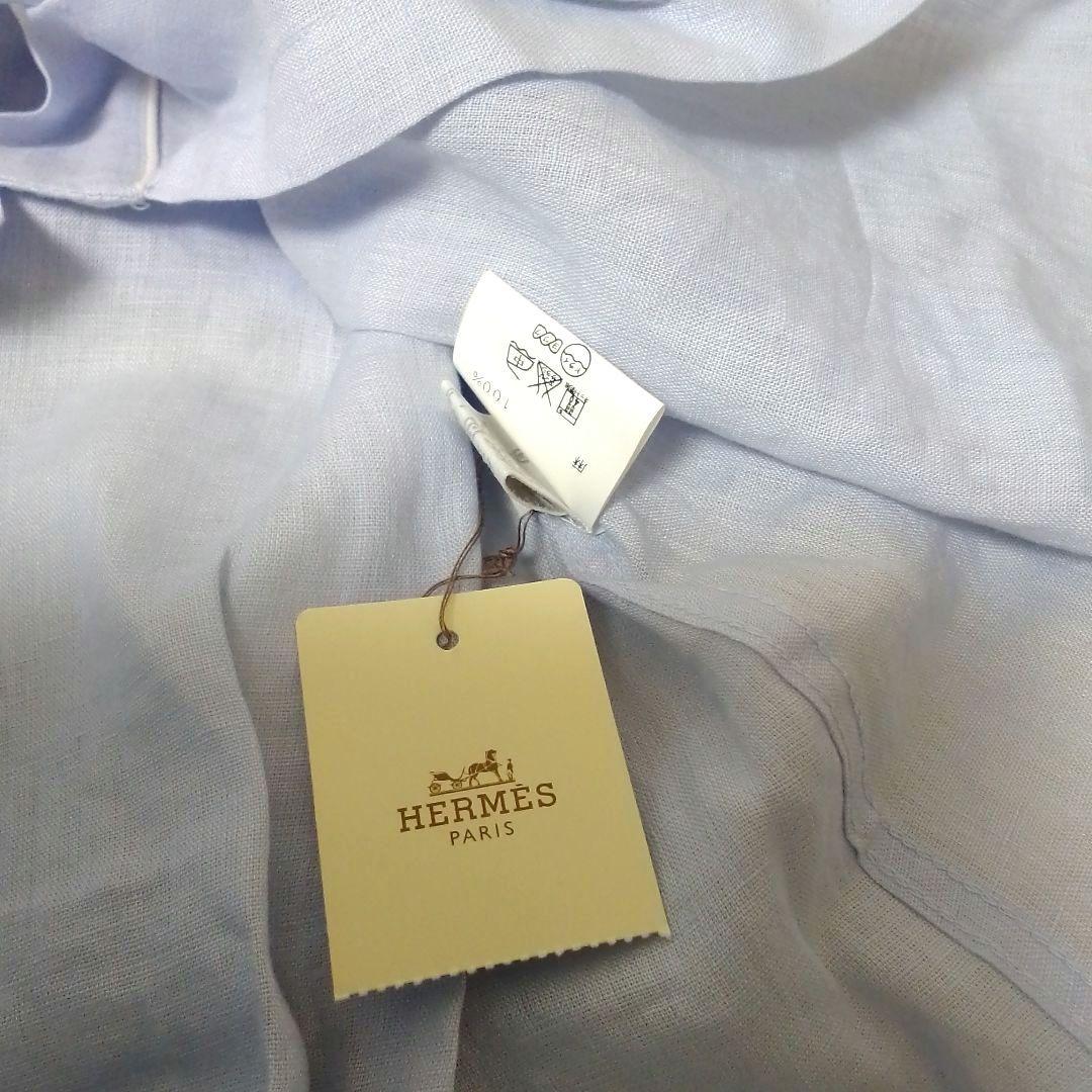 HERMES　エルメス　ベビーシューズ　ブルー　水色　 アダダ　出産祝い　ギフト