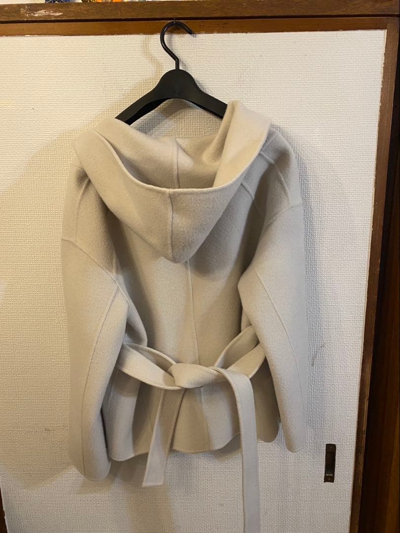 スタンニングルアー　ショート フーディ リバーコート　ホワイト　グレー　s