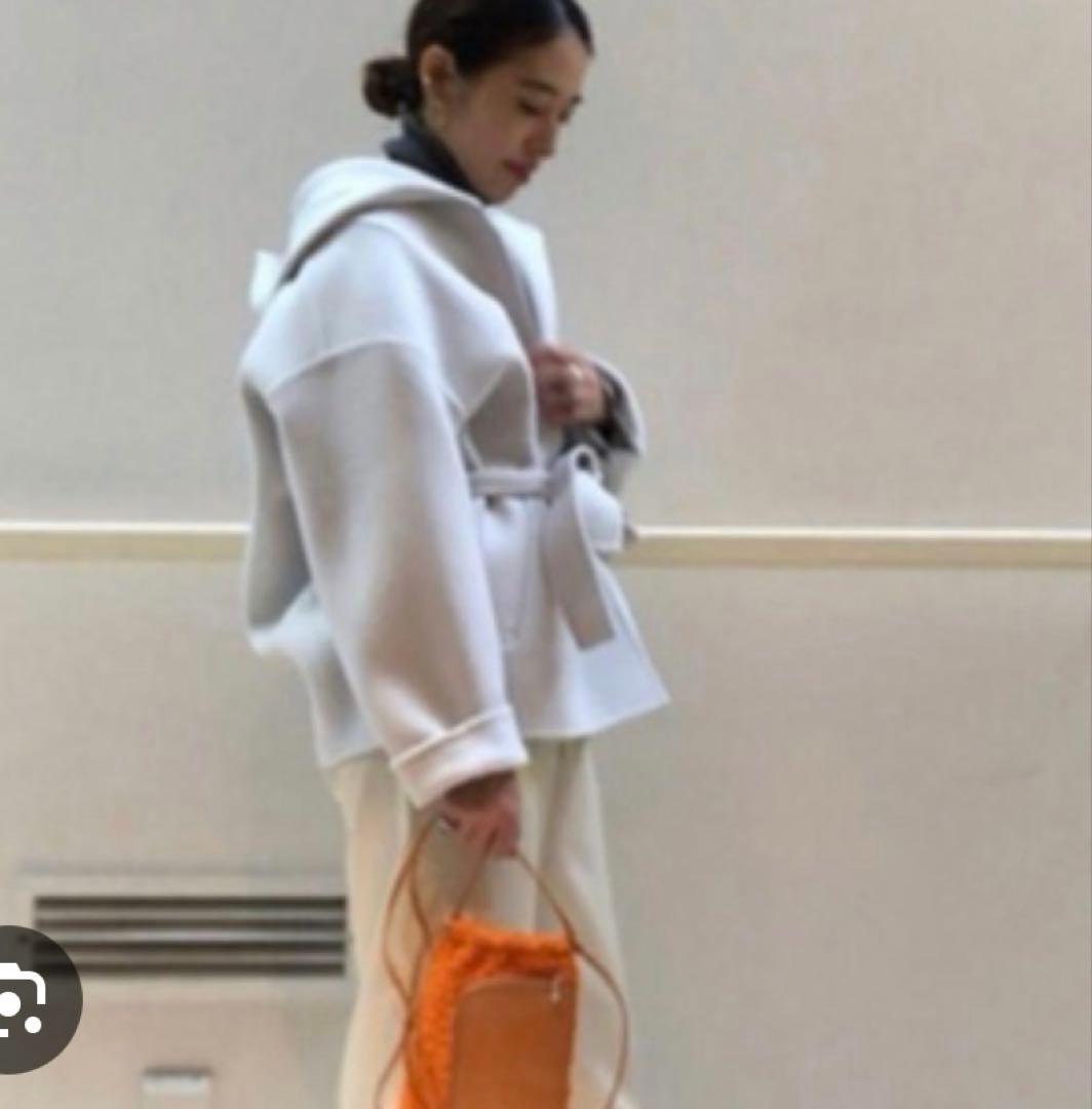 スタンニングルアー　ショート フーディ リバーコート　ホワイト　グレー　s