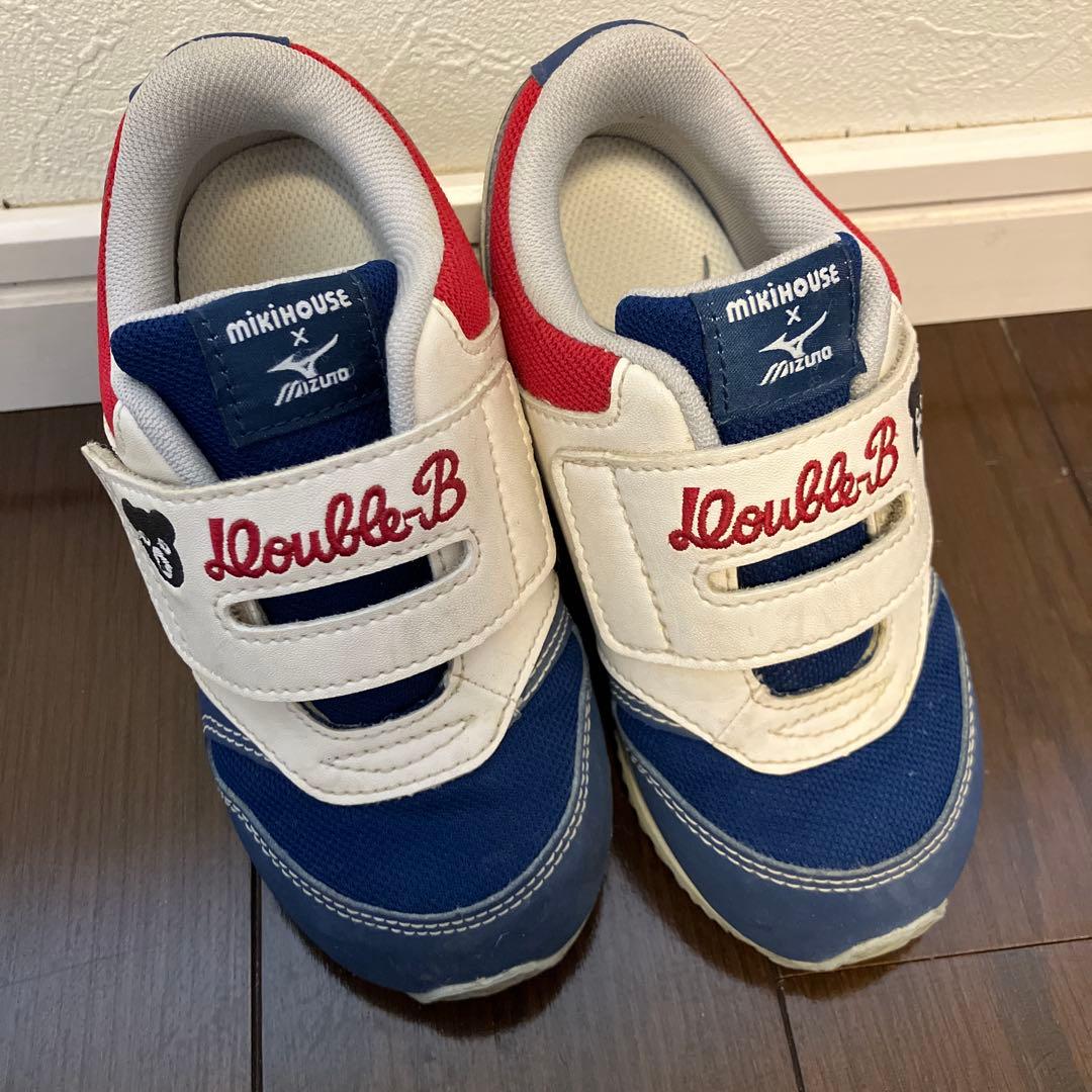 ミキハウス double.B ミズノコラボキッズシューズ2足セット