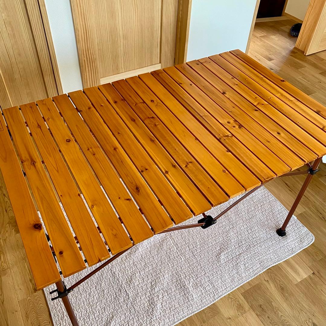 Coleman ナチュラルウッドロールテーブル